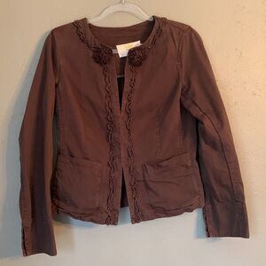 J. Crew Brown Classic Twill Chino Jacket